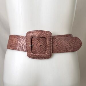 Nordstrom Pink Snakeskin Belt Size Small